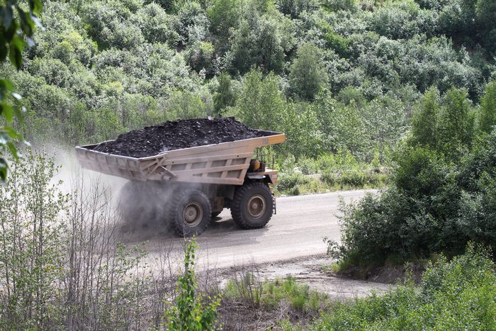 This coal comes from mining along a road cut that will eventually bring coal from proposed Jumbo Dome mine.