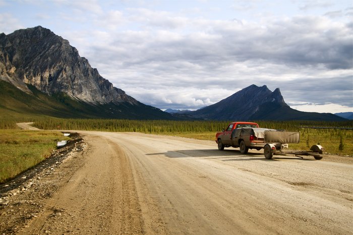 The Dalton Highway was built in 5 months in 1974 to gain access to the oil fields and was opened to the public in 1981.