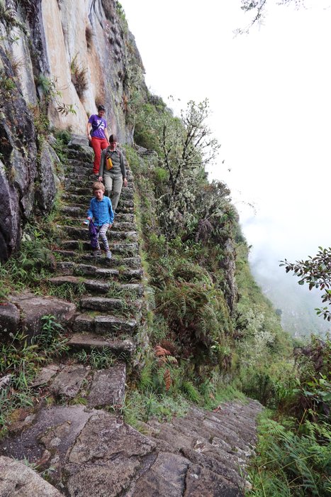 Build with large carefully set rocks, stone stairs like this can persist for centuries. Whether this particular section actually dates back 5 centuries to Inca times is unclear, but many similar stairs did survive, though they required some restoration.