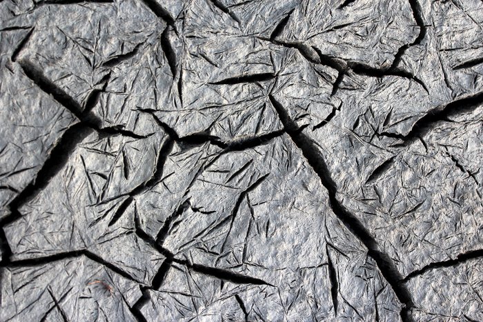 Ice crystals in mud can affect the pattern of mud cracks that form.