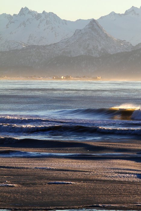 The Homer Spit provides a setting for development far out in Kachemak Bay.