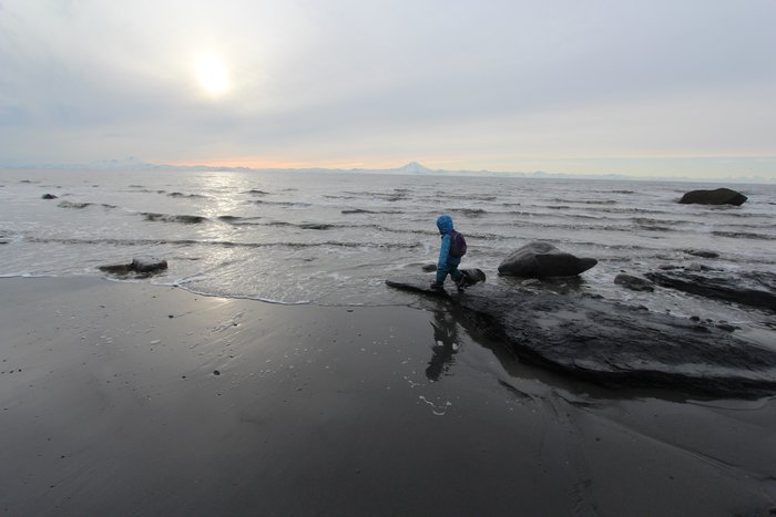 Coal outcrops along the shore were deemed "running rocks" by Katmai.