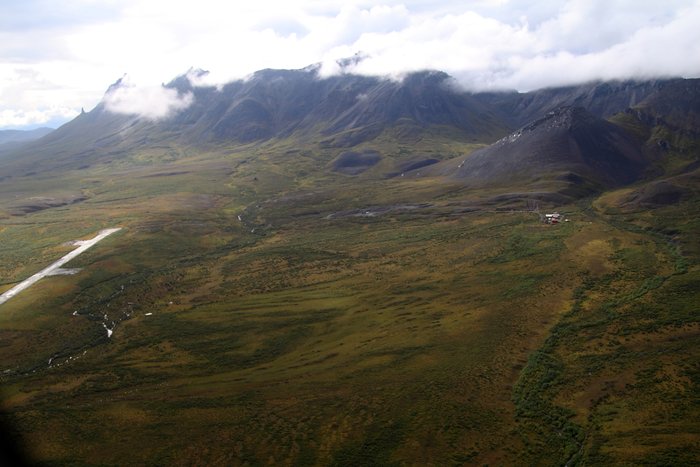 Aerial photo of the Lik Prospect