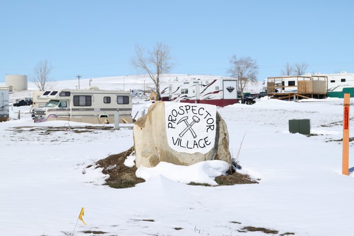 Other than a school, this little satellite village of coal city Gillette was almost entirely RVs and trailors.