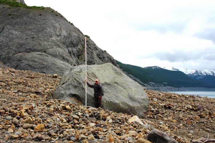 This giant boulder was moved by the tsunami that ran down Taan Fjord in 2015.