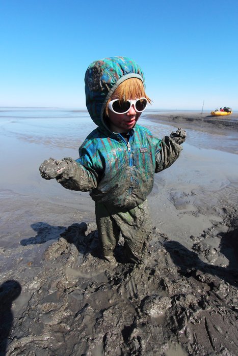 Lituya displays her new attire of Trading Bay mud
