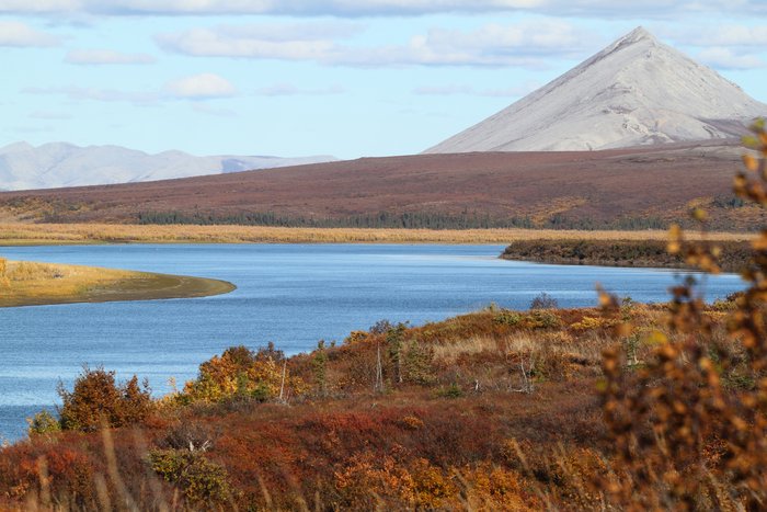 The Noatak River as it approaches the mountains near its mouth.