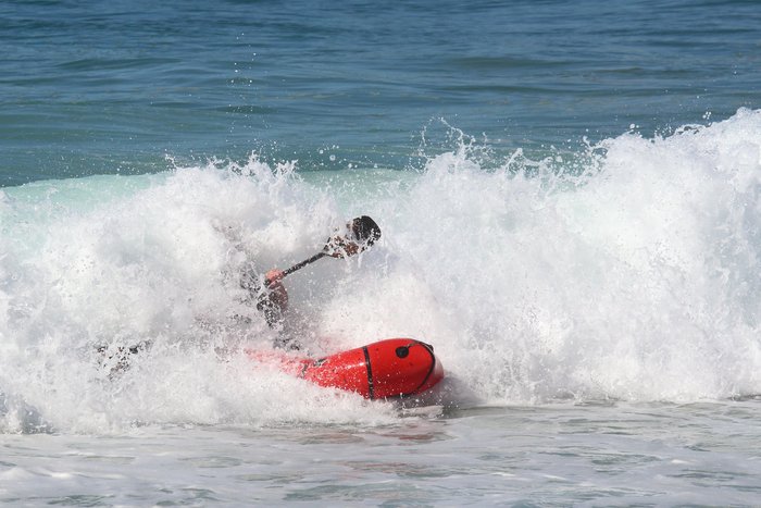 They aren't as elegant as other vessels, but surfing a packraft can be pretty fun.